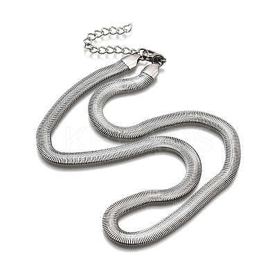 Non-Tarnish 304 Stainless Steel Herringbone Chains Necklaces NJEW-G340-03P-1