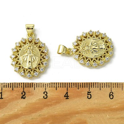Brass Micro Pave Cubic Zirconia Pendants KK-H472-53G-G-1