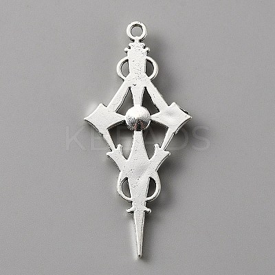 Siam Rhinestone Cross Pendant with Red Enamel LS-ENAM-WH0001-06AS-04-1