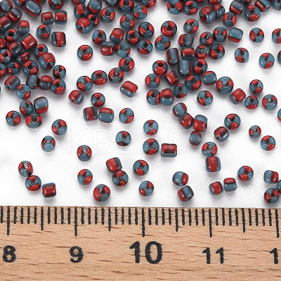 12/0 Two Tone Opaque Glass Seed Beads SEED-T006-01A-A04-1