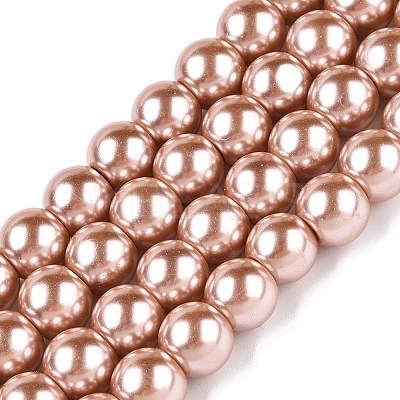 Baking Paint Glass Pearl Round Bead Strands X-HY-Q003-10mm-11-1