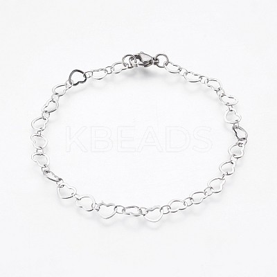 Tarnish Resistant 304 Stainless Steel Chain Bracelets BJEW-P236-07P-1