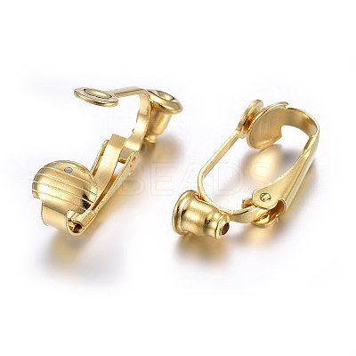 304 Stainless Steel Clip-on Earring Findings LS-X-STAS-O110-20G-1