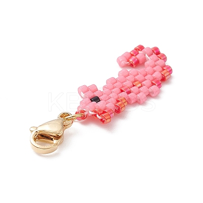 Handmade Loom Pattern Seed Beads Pendants Decoration HJEW-MZ00016-08-1