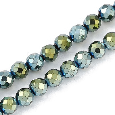 Electroplated Synthetic Non-magnetic Hematite Beads Strands G-H072-B01-01D-1
