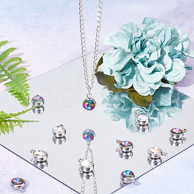 16Pcs 2 Color Glass Charms GLAA-DC0001-02-1