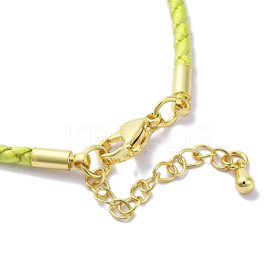 Polyester Cord Braided Bracelet Makings MAK-Z003-01G-32-1