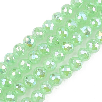 Electroplate Glass Beads Strands EGLA-B013-01A-AB02-1