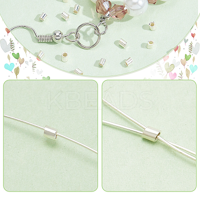 120Pcs 925 Sterling Silver Crimp Beads STER-BC0001-88-1
