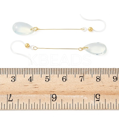 Electroplated 304 Stainless Steel Resin Dangle Earrings EJEW-Z129-06G-03-1