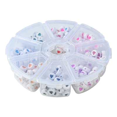 320Pcs 8 Colors Opaque Acrylic Beads FIND-FS0002-84-1