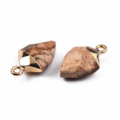Natural Picture Jasper Pendants G-N326-134-07-1