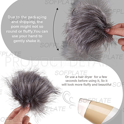 Faux Fox Fur Soft Pompom Ball DIY-WH20002-620A-05-1