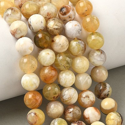 Natural Yellow Opal Beads Strands LS-G-I213-18-8mm-1