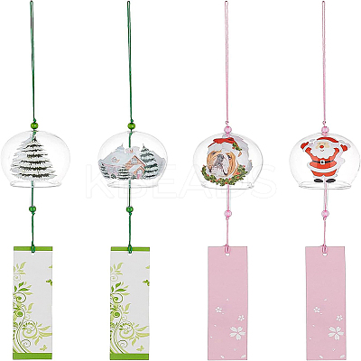 4Pcs 4 Style Japanese Wind Chimes DJEW-BC0001-08-1
