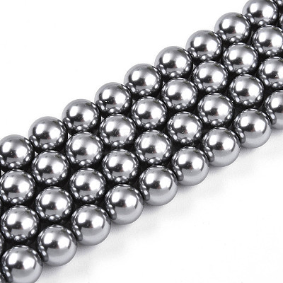 Baking Paint Pearlized Glass Pearl Bead Strands HY-N002-8mm-A01-1