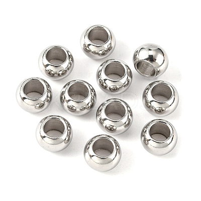 Tarnish Resistant Rondelle 201 Stainless Steel European Beads LS-STAS-N020-03-8mm-1