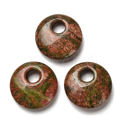 Natural Unakite Pendants G-H073-05D-1