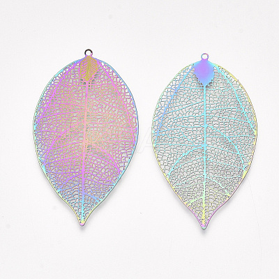 Ion Plating(IP) 304 Stainless Steel Filigree Big Pendants Y-STAS-S108-38-1