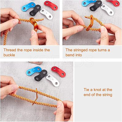 36Pcs 6 Colors Aluminum Alloy Guyline Cord Adjuster AJEW-FH0001-45-1