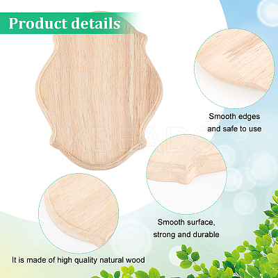 4Pcs Natural Wood Carved Onlay Applique Craft WOOD-FG0001-64A-1