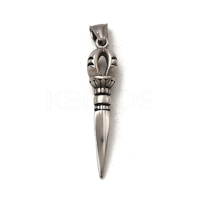 304 Stainless Steel Big Pendants STAS-H385-02AS-1