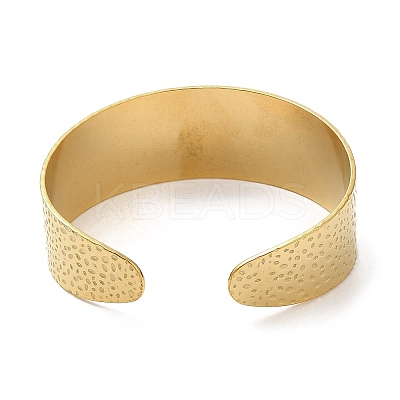 Ion Plating(IP) 304 Stainless Steel Wide Open Cuff Bangles BJEW-L682-023G-1
