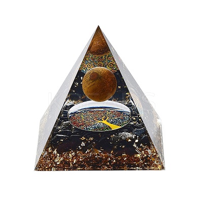 Orgonite Pyramid Resin Energy Generators DJEW-D013-01A-1