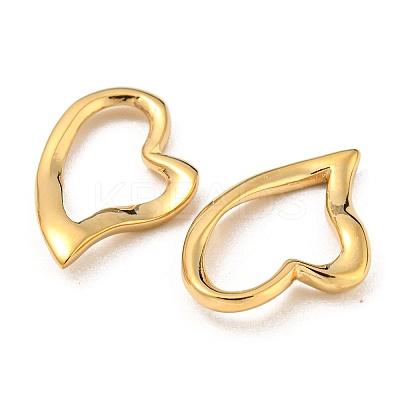 304 Stainless Steel Heart Linking Rings STAS-L022-221G-1