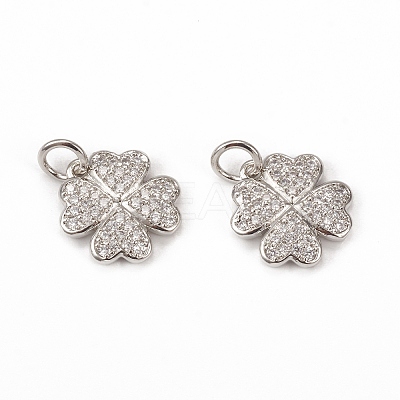 Brass Micro Pave Cubic Zirconia Charms LS-KK-E068-VB112-1