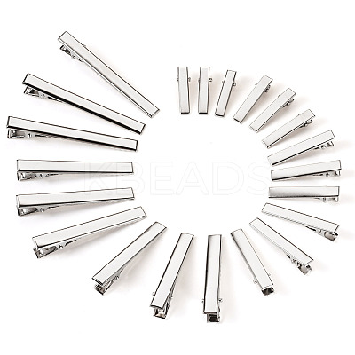 70Pcs 7 Styles Iron Flat Alligator Hair Clip Findings IFIN-TA0001-69-1