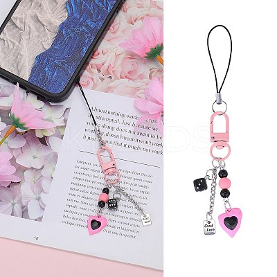 4Pcs Alloy Enamel Mobile Strap DIY-SZ0009-98-1