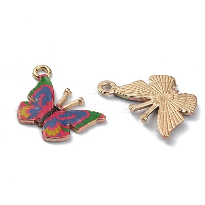 Alloy Enamel Printed Pendants ENAM-CJC0006-66E-1