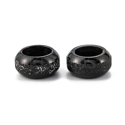 Frosted 201 Stainless Steel European Beads X-STAS-B020-13EB-1