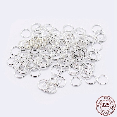 925 Sterling Silver Saw Cut Open Jump Rings STER-F036-02S-0.6x6mm-1