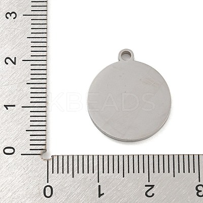 316 Surgical Stainless Steel Enamel Pendants STAS-M073-23P-1