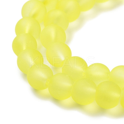 Baking Paint Transparent Glass Bead Strands X-GLAA-S031-6mm-30-1
