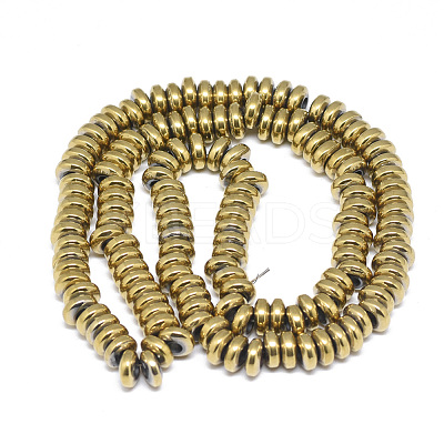 Electroplate Non-magnetic Synthetic Hematite Beads Strands G-T061-42G-1