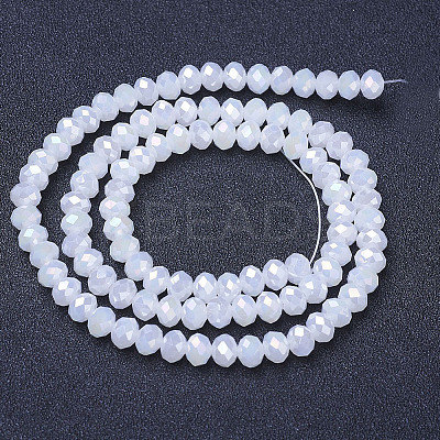 Electroplate Glass Beads Strands EGLA-A034-J1mm-B07-1