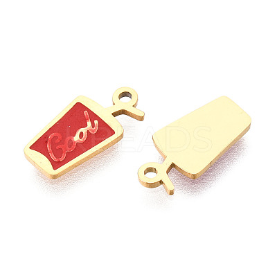 304 Stainless Steel Enamel Charms STAS-T065-66G-01-1