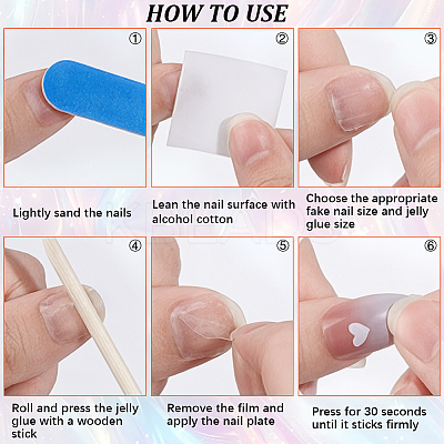1 Bag Plastic Nail Art Stickers MRMJ-CP0001-57B-1