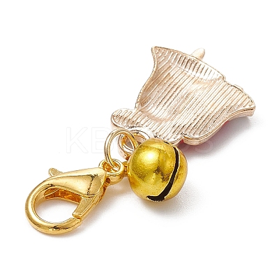 Christmas Alloy Enamel Pendants Decorations HJEW-JM01073-1