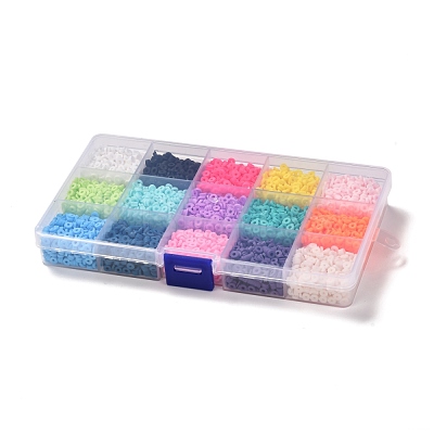 150G 15 Colors Handmade Polymer Clay Beads CLAY-JP0001-11-4mm-1