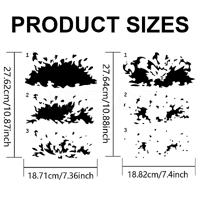 1 Set PET Hollow Out Drawing Painting Stencils DIY-MA0003-34B-1