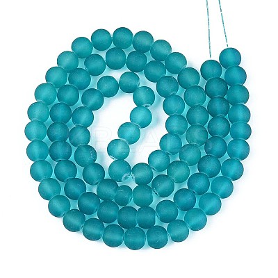Baking Paint Transparent Glass Bead Strands X-GLAA-S031-10mm-37-1
