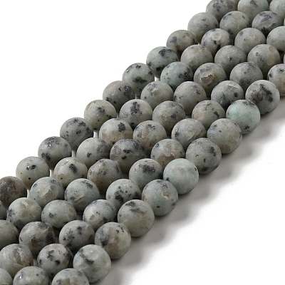 Natural Sesame Jasper/Kiwi Jasper Beads Strands G-I258-02-1