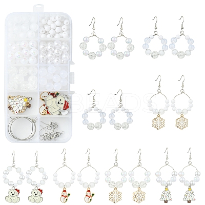 Acrylic Bead DIY Earring Making Kits DIY-FS0006-67D-1