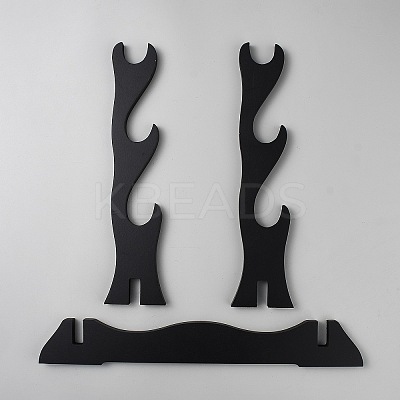3-Tier MDF Board Sword Katana Holder Stands ODIS-WH0030-219B-1