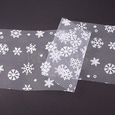 Snowflake Deco Mesh Ribbons LS-OCOR-P010-G01-1