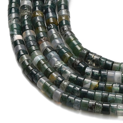 Natural Moss Agate Beads Strands G-Z110-A39-2x4mm-1